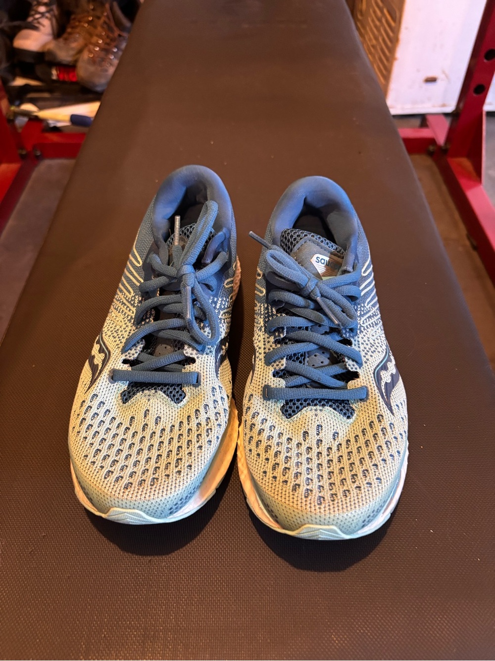 Saucony Light Blue and Navy Women's Racing flats